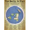 Flat Earth Map With Biblical Scripture (Flat Earth poster)