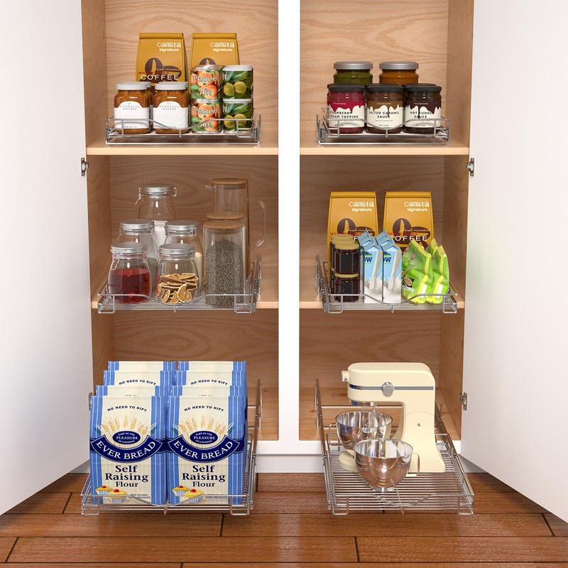DINDON Pull Out Cabinet Organizer, (11" W x 21" D)