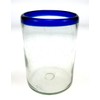 Mexican Glasses & Pitcher, Blue Rim 16 Oz (Set of