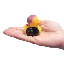 Cool Rubber Ducks (2") Standard Size. (12 Pack) Cute Duck Bath Tub Pool Toys. (Biker Rubber Ducks)