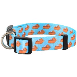 Native Pup Thanksgiving Dog Collar- Fall Collars for Dogs- Autumn Leaf, Turkey, Pumpkin Pie, Holiday Leaves- Girl Boy Puppy- Adjustable for Small, Medium, Large Breeds (Pumpkin Pie, Small)