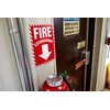 Fire Extinguisher Sign 5-pk. with Vertical Red & White Down