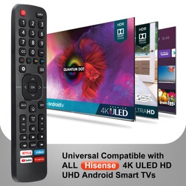 for Hisense-TV-Remote Replacement, Universal Remote Control for Hisense Smart TVs(Not for Roku TVs)