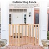 36" Height Extra Tall Freestanding Pet Gate, Solid Wood Folding