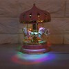 Plastic Romantic Three Horses Carousel Music Box Birthday Kids Anniversary