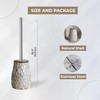 Escenzy Modern Toilet Brush and Holder Set | Natural Shell