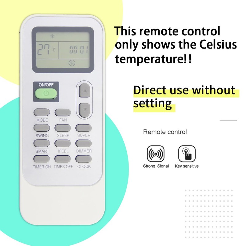DG11J1-72 Replacement AC Remote Control for Hisense DG11J1-01 DG11J1-04 DG11J1-72