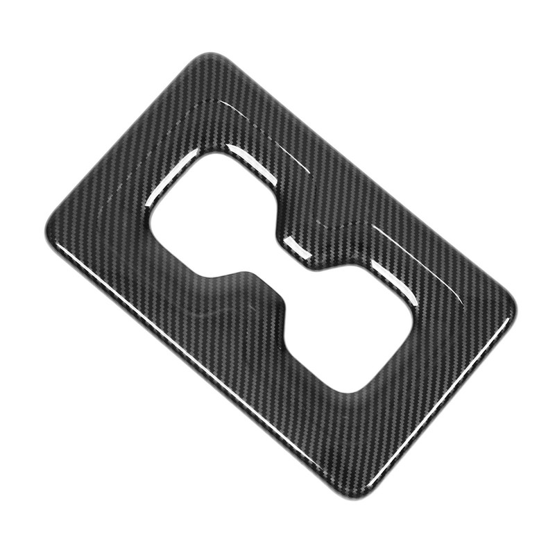 Rear Water Cup Holder Frame Cover Trim Carbon Fiber Look