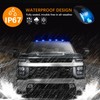 AMEXMART 5X Blue LED Cab Lights Smoked Cab Roof Running