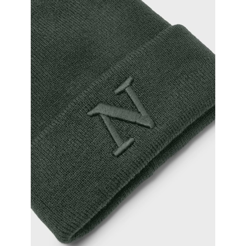 NAME IT Unisex Nknmalik Knit Beanie Noos Hat, deep forest