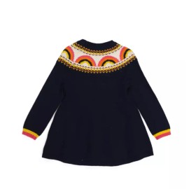 Cynthia Rowley NEW CYNTHIA ROWLEY Girls Rainbow Sweater Dress With Tights & Hair Clips Size 5/6