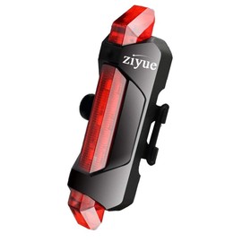 ziyue Bicycle Safety Light, USB Chargeable, High Brightness LED Taillight, Waterproof, 4 Illumination Modes, Conveniently Increases Visibility for Nighttime Riding