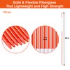 elfinrm 100 Pack Red Fiberglass Driveway Markers 48 in 5/16