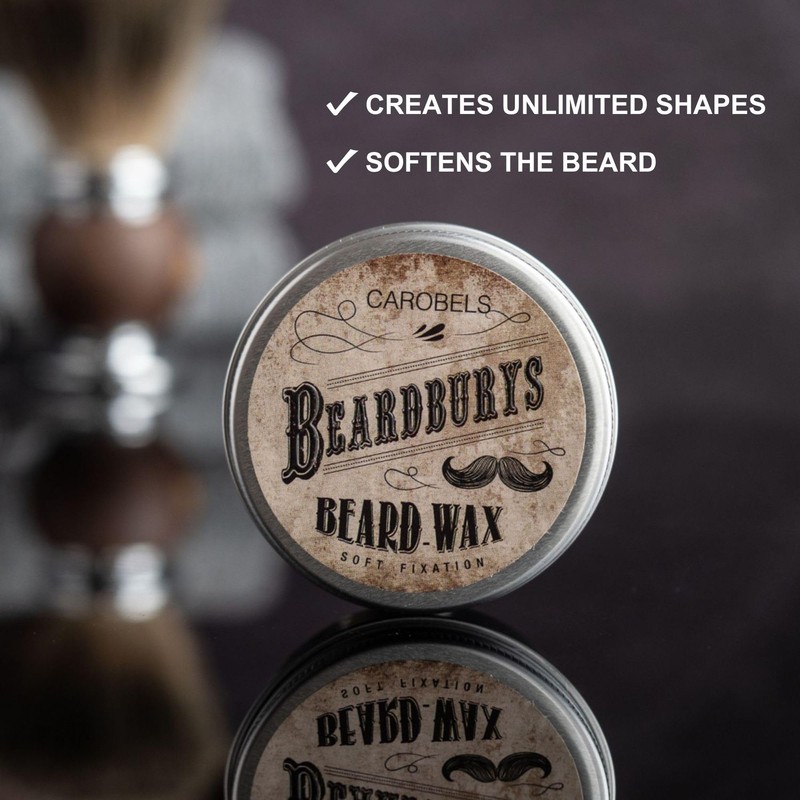 Beardburys Soft Fixing Beard and Mustache Wax Natural Hold, Lightweight