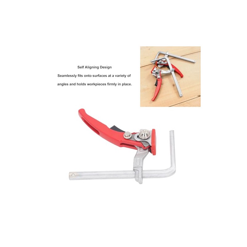 Ratcheting Table Clamp, Quick Ratchet Track Saw Guide Rail Clamp,