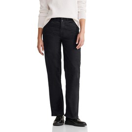 Street One Women's Jeans with Straight Legs, Black soft washed.