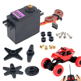 Torque Digital RC Servo Motor Waterproof, Steering servo Motor for 1/10 RC Car Boat,Seconds High Speed Servo Analog Gear Motor for RC Helicopter Airplane Car Boat Robot Controls