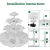 AISITIN 3-Tier Bird Bath with 6.5W Solar Pump & Lights,