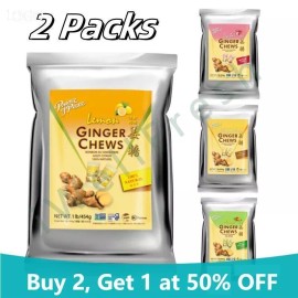 Prince of Peace Ginger Chews ( 1lb X 2 Pack) Ginger Candy, OriginalLemon - Blood Orange