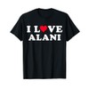 Ich liebe Alani passende Freundin & Freund Alani Name T-Shirt