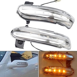 LED Dynamic Turn Signal Light Side Mirror Blinker Sequential For Benz Slk-Class R171 W171 2004-2008.12 Prefacelift SL Class R230 W230 2002-2008.04 (Crystal)