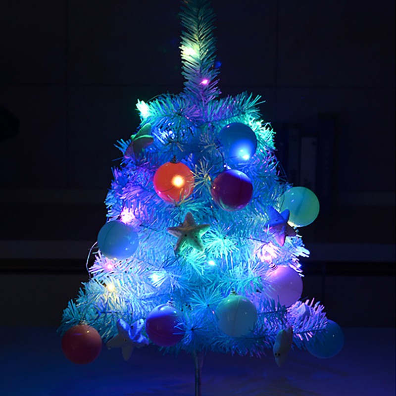 Mini Macaron Blue Christmas Tree Tabletop Xmas Tree with LED