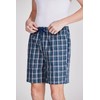 Jveyvth Men's Pajama Shorts Plaid Lounge Pants Relaxed Fit Drawstring
