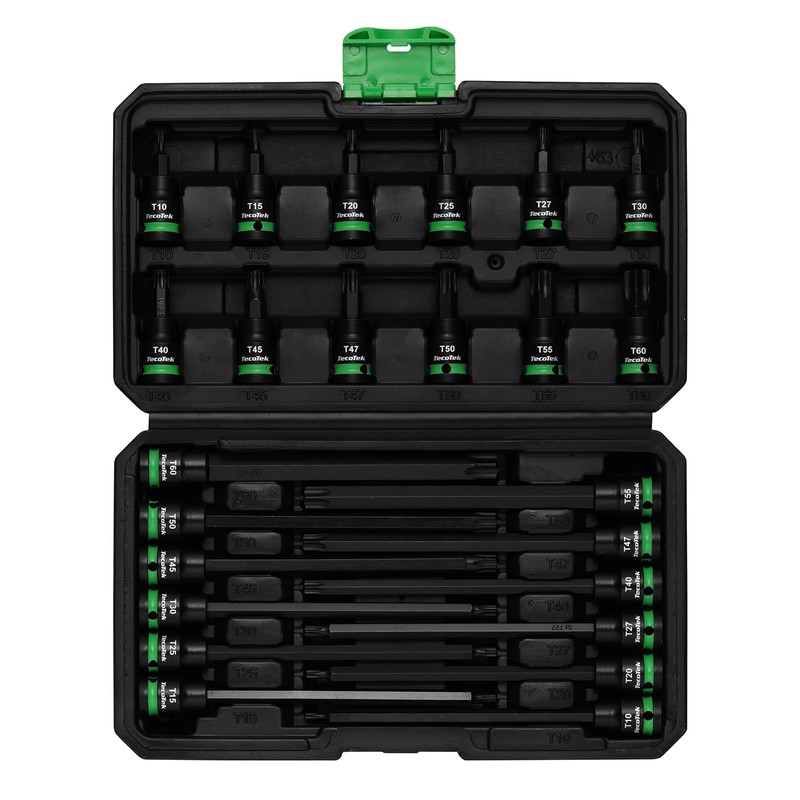 TecoTek 3/8" Drive Impact Torx Bit Socket Set, Extra Long