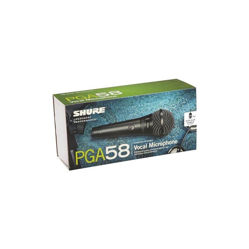 Shure Micrófono para Voces PGA58, Incluye Cable XLR-XLR