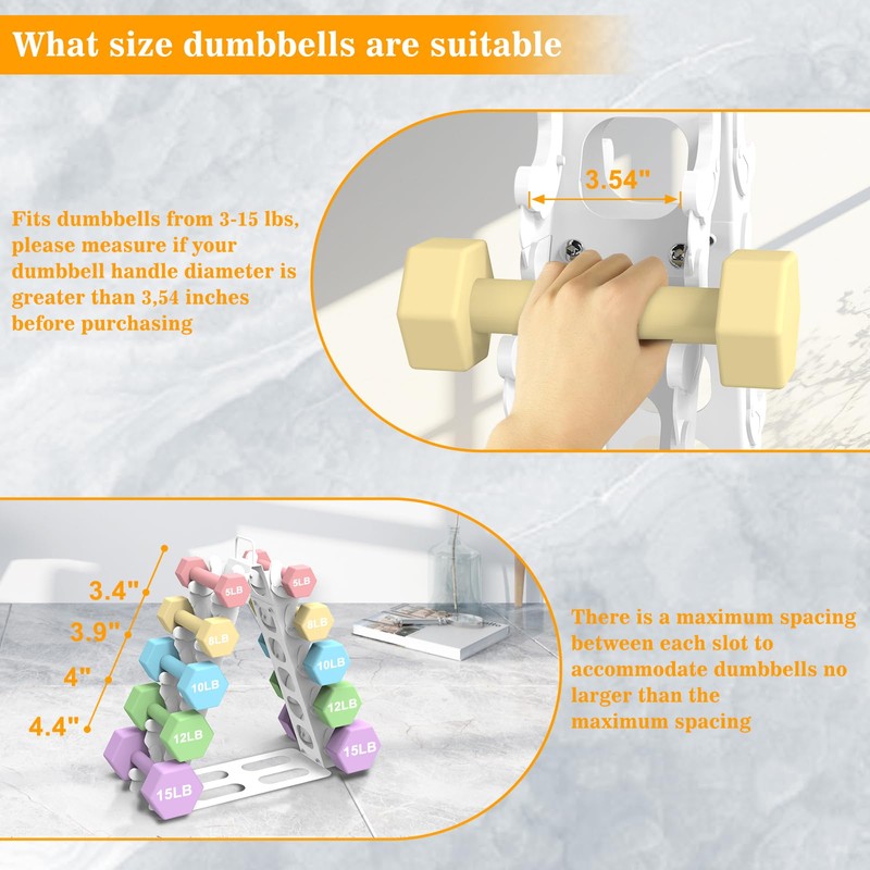 Dumbbell Rack 5 tier(Dumbbells not included), A-Frame Metal Dumbbell Holder