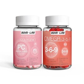 BDM LAB Péptido de Colágeno Omega 3-6-9 2x1 60 cápsulas c/u 2x1