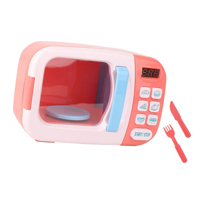 Kids Electric Microwave Oven Toy Set Cool Music Simulation Cooking