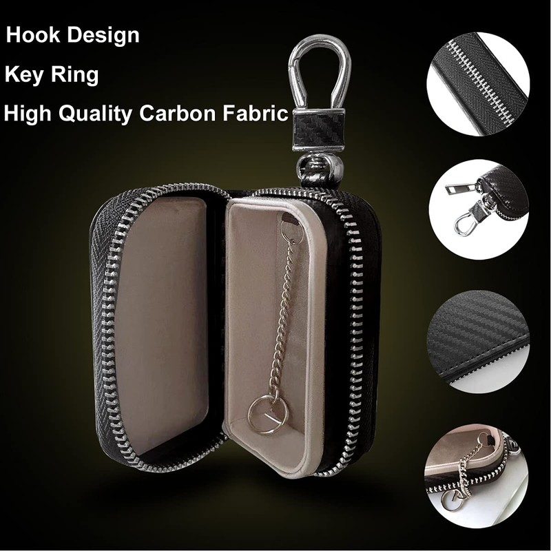 CigaMaTe Smart Key Pouch, Radio Wave Blockable, carbon fiber