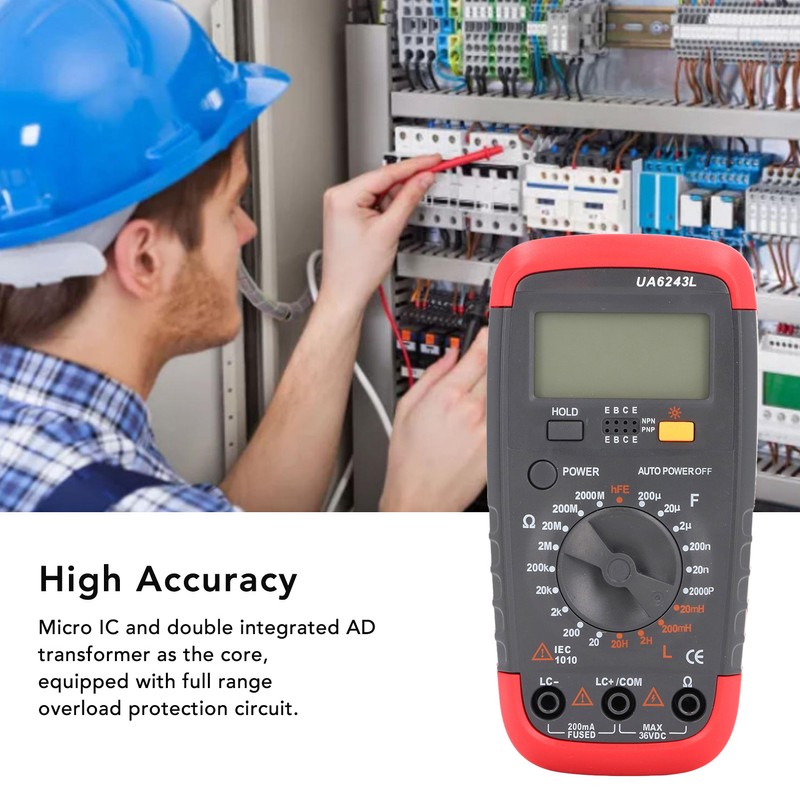 Digital Multimeter High Accuracy Capacitance Resistance Meter Backlight LCR Tester