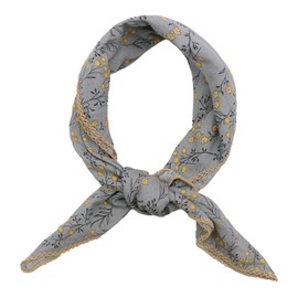 GHTIYLP Cotton Bandana Headband for Women and Men Large Head Scarf Coverings 27 x 27 inch Hair Scarf (Little Yellow Flower in Stone)