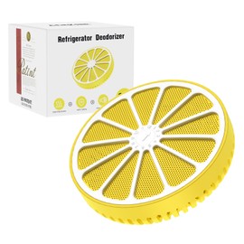 Fridge Deodorizer, Refrigerator Odor Eliminator for Kitchen, Fridge Smell Eliminator, Outshines Baking Soda & Charcoal, Lemon Design & Adjustable Clip Design (2.7"/50g)