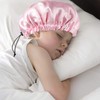 SOLUSTRE Satin Sleeping Cap Infant Shower Bonnet Double Layer Reversible