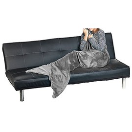 Wilson Gabor Fin Blanket: Soft Mermaid Blanket with Fin for Adults, 180 x 70 cm, Grey (Slip-On Blanket for Adults, Mermaid Blanket, Christmas Kids)