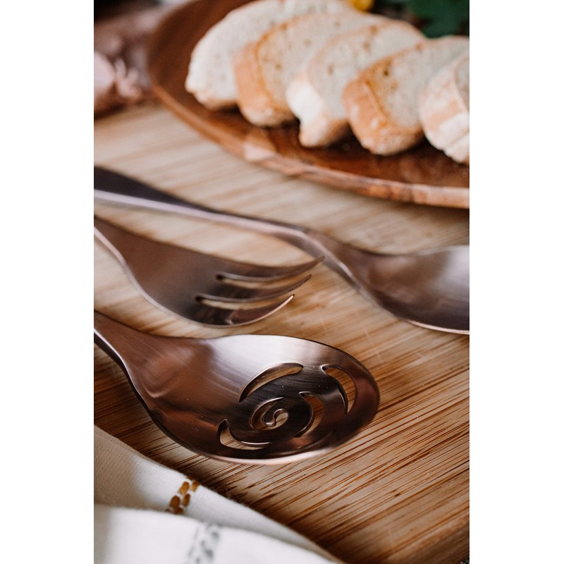 Knork 3-Piece Serving Set Copper Titanium Coated