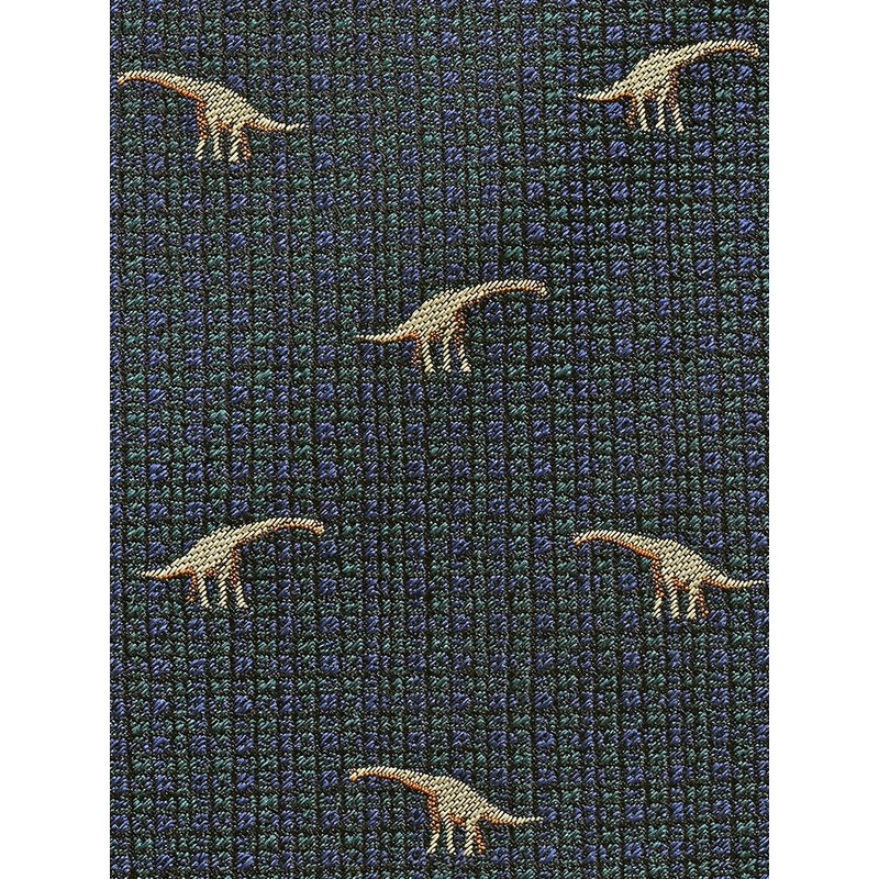 [COLORATA] Carolata Dinosaur Ancient Biological Pattern Necktie (100% Silk /
