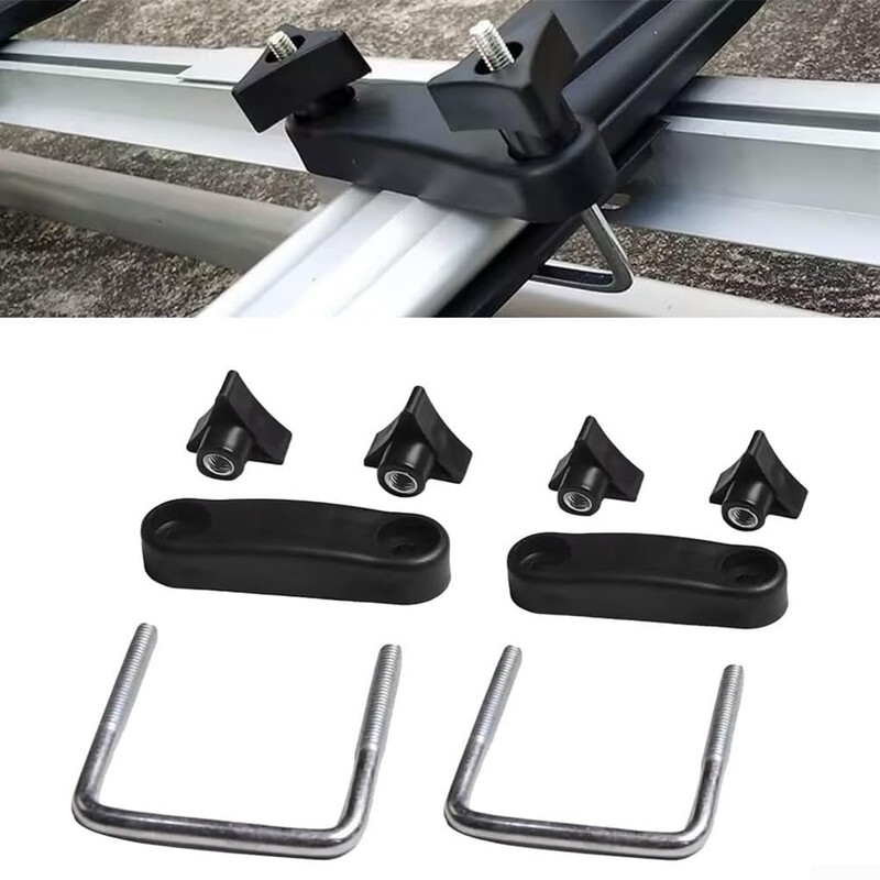 4x Roof Box U-bolts Clamps Luggage Frame With Roof Rack