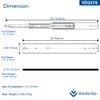 VADANIA 20" Industrial Grade Heavy Duty Drawer Slide with Lock