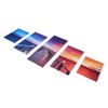 5PCS Frameless Canvas Painting Lakeside Sunset Pattern Wall Art Picture