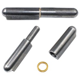 Bullet Hinge Weld On Hinges 120mm x 20mm Steel Door pin Hinge with Brass Washer for Swing Gate Garden Gates Trailer Ramp Gate 1 Pair