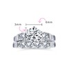Customizable Classic Cathedral 6 Prong Baguette Side Stones Cubic Zirconia