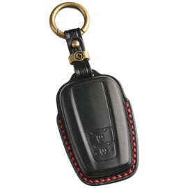 [smasol] Prius 50 Series Corolla Touring Corolla Cross Early Model Key Cover New Model RAV4 50 Series Key Case C-HR Crown 20 Series Genuine Leather Accessory (Black 3D Premium / 2 Buttons)
