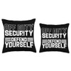Security Shirts For Men Security Camera Saying Defend Yourself Throw