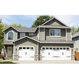 skysen Steel Garage Door Decorative Hinges Handles Accents Hardware kit Screw Mount,Black(tckls-2 Pack)