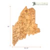 Totally Bamboo Destination Maine State Shaped Serving and Cutting Board,