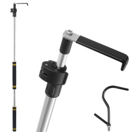 Quynhni Cargo Grabber Reach Retriever Tool，Cargo Hooks for Pickup Truck Bed Adjustable Length 39"-80" Stainless Steel Pipe 2 Replacement Hooks with Rubber Comfortable Sponge Handle.